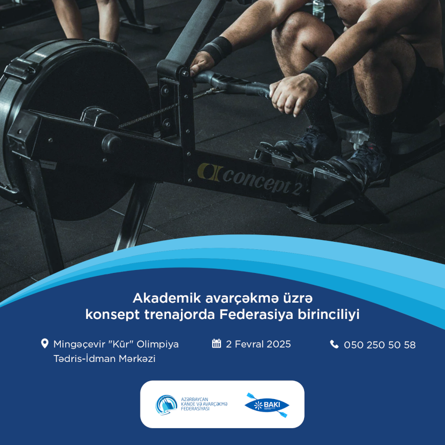 AKAF ilk dəfə konsept trenajorda avarçəkmə yarışı keçirəcək