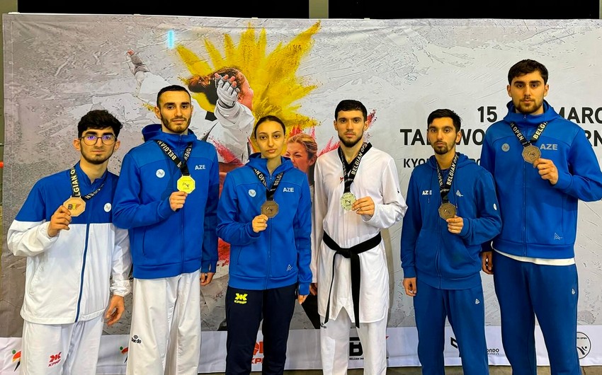 Azərbaycan taekvondoçuları Belçikada 6 medal qazanıblar