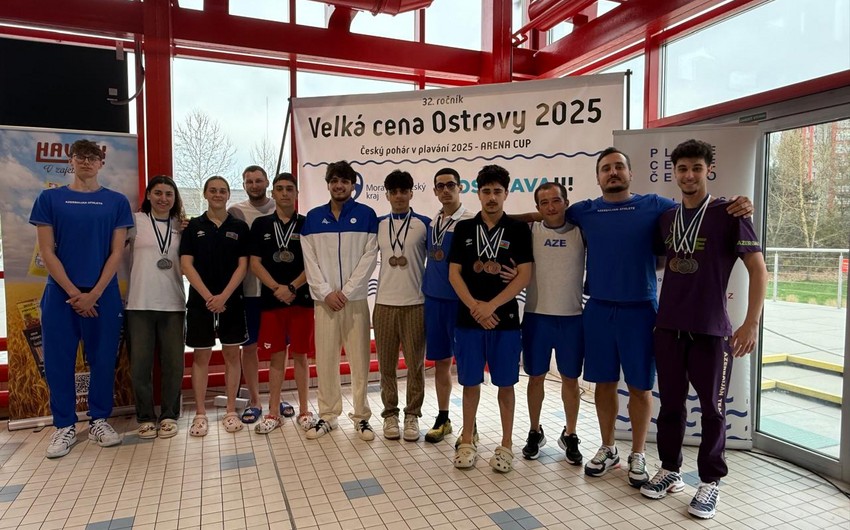 Azərbaycan üzgüçülərindən Çexiyada 17 medal