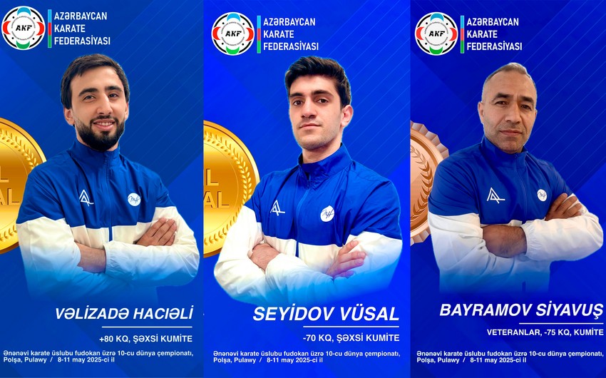 Azərbaycan karateçilərindən DÇ-nin ilk günündə 3 medal