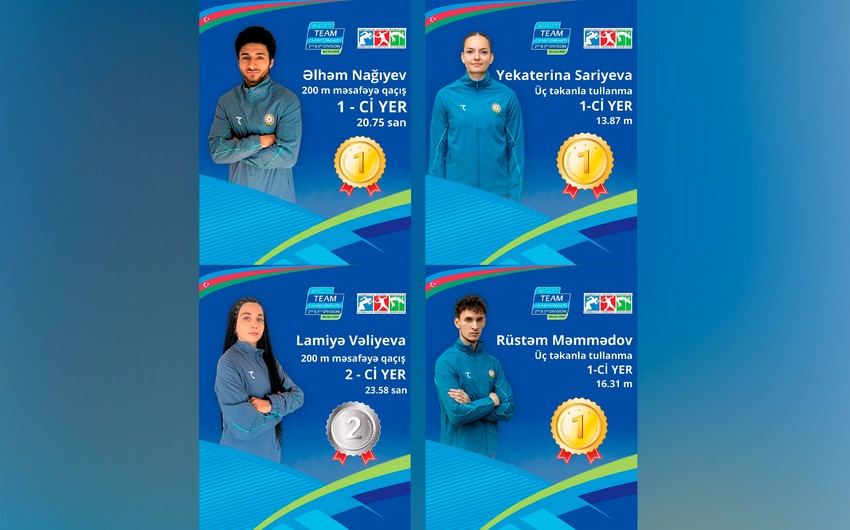 Azərbaycan atletlərindən AÇ-nin son günündə dörd medal