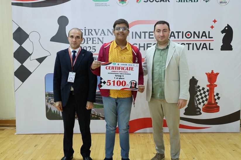 Şirvanda beynəlxalq şahmat festivalının qalibləri müəyyənləşdi