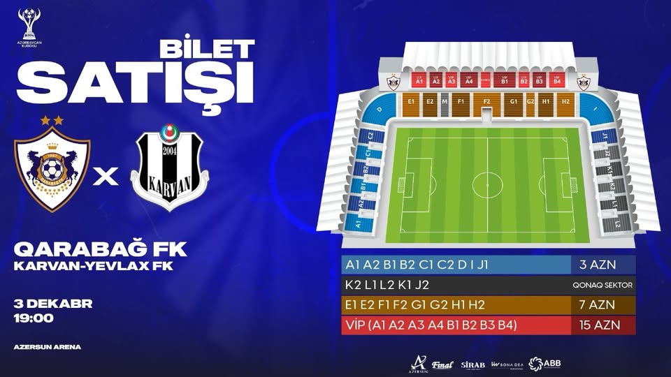 “Qarabağ”ın kubok oyunu 3 manata