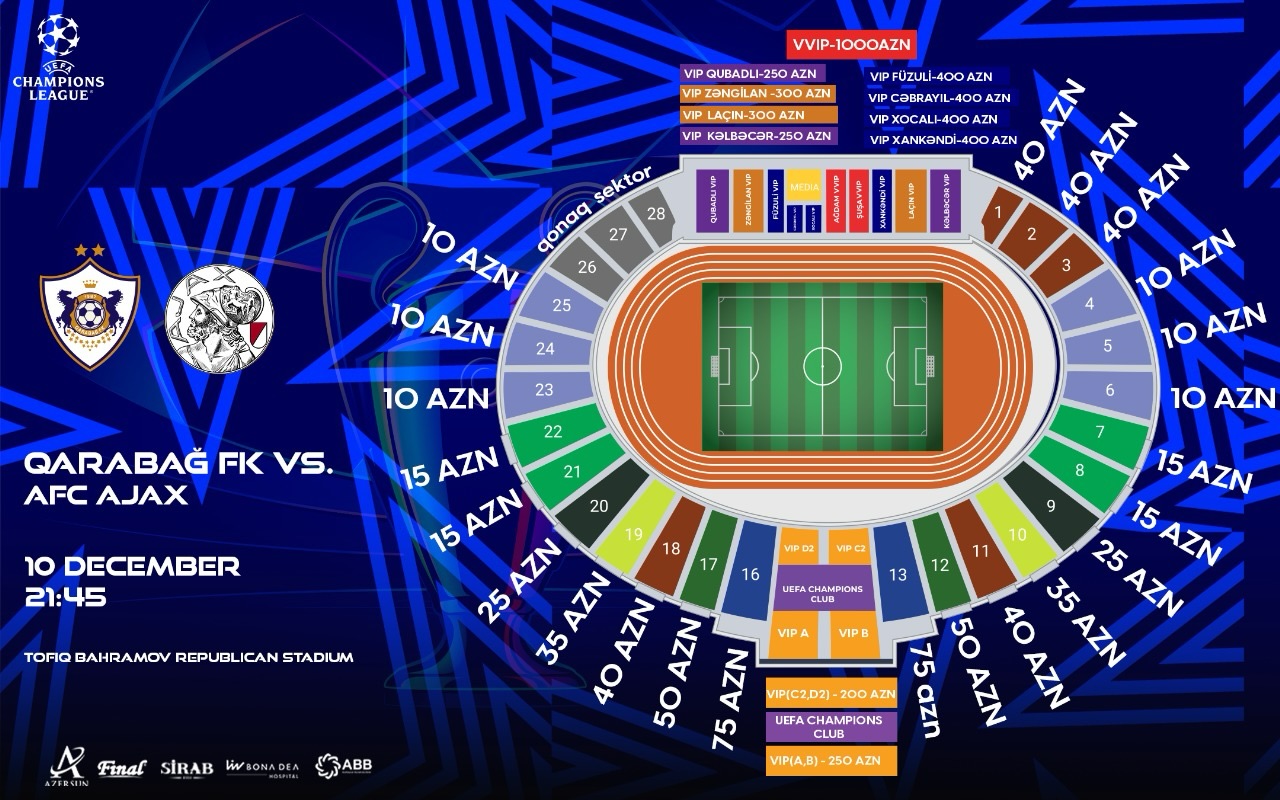 “Qarabağ" - "Ayaks" oyununun biletləri satışa çıxarıldı