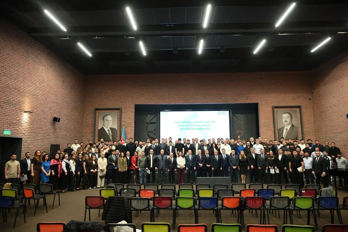 Cüdo məşqçilərinə sertifikatların təqdimetmə mərasimi keçirilib