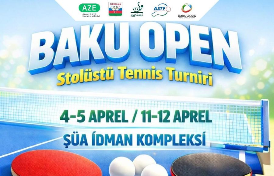 “Baku Open” stolüstü tennis turniri keçirilir