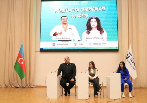 Azərbaycanın paralimpiya çempionları ilə görüş keçirilib