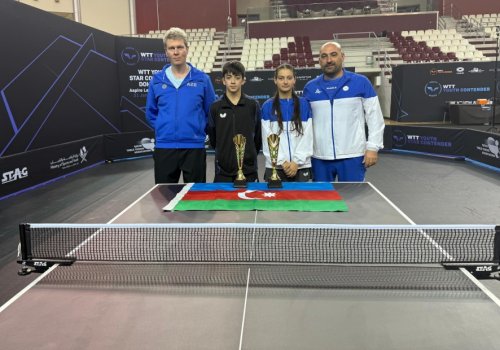 Stolüstü tennisçilər Dohada daha bir uğura imza atıblar