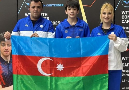 Stolüstü tennisçilər beynəlxalq turniri 3 medalla başa vurdular