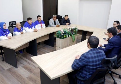 Dünya Kubokunda medal qazanmış idmançılarla görüş keçirilib