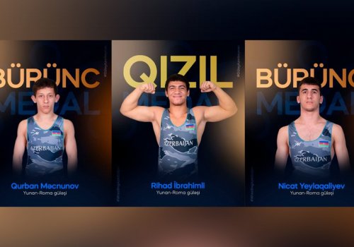 Azərbaycan güləşçilərindən AÇ-yə 3 medallıq start