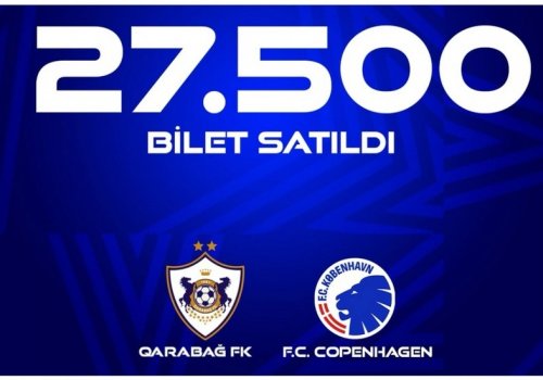 ÇL: "Qarabağ"ın oyununa 27 500 bilet satılıb