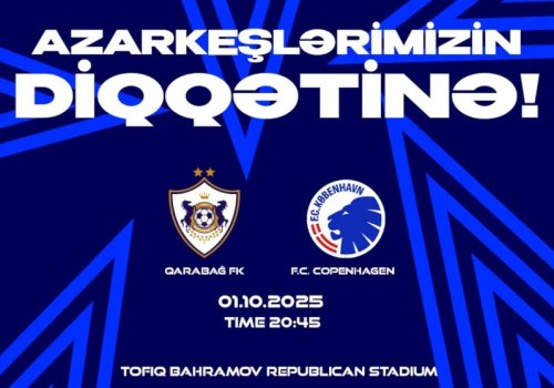 "Qarabağ" "Kopenhagen"lə oyundan əvvəl azarkeşlərə müraciət etdi