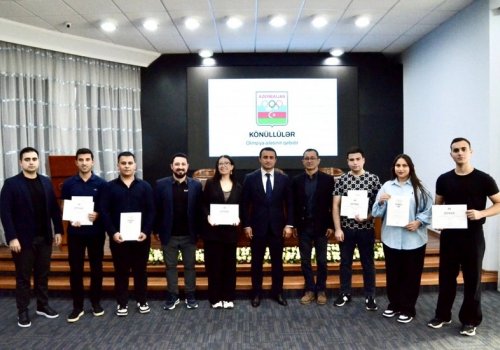 İdman könüllülərinin mükafatlandırma mərasimi keçirilib