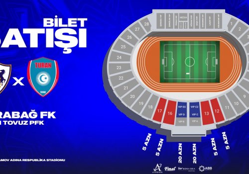 &ldquo;Qarabağ&rdquo; - &ldquo;Turan Tovuz&rdquo; oyununun biletləri satışdadır